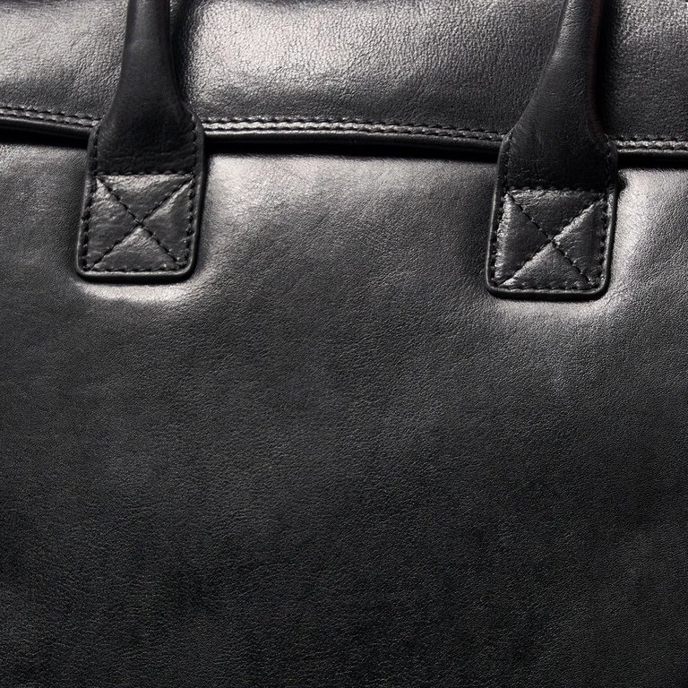 Сумка для документов Dr.Koffer, нат. кожа, черная