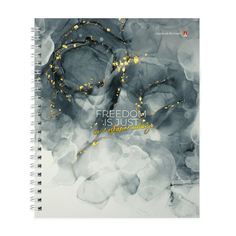 Тетрадь 80 лист кл. А5 на гребне "Мрамор" 5 ВИДОВ