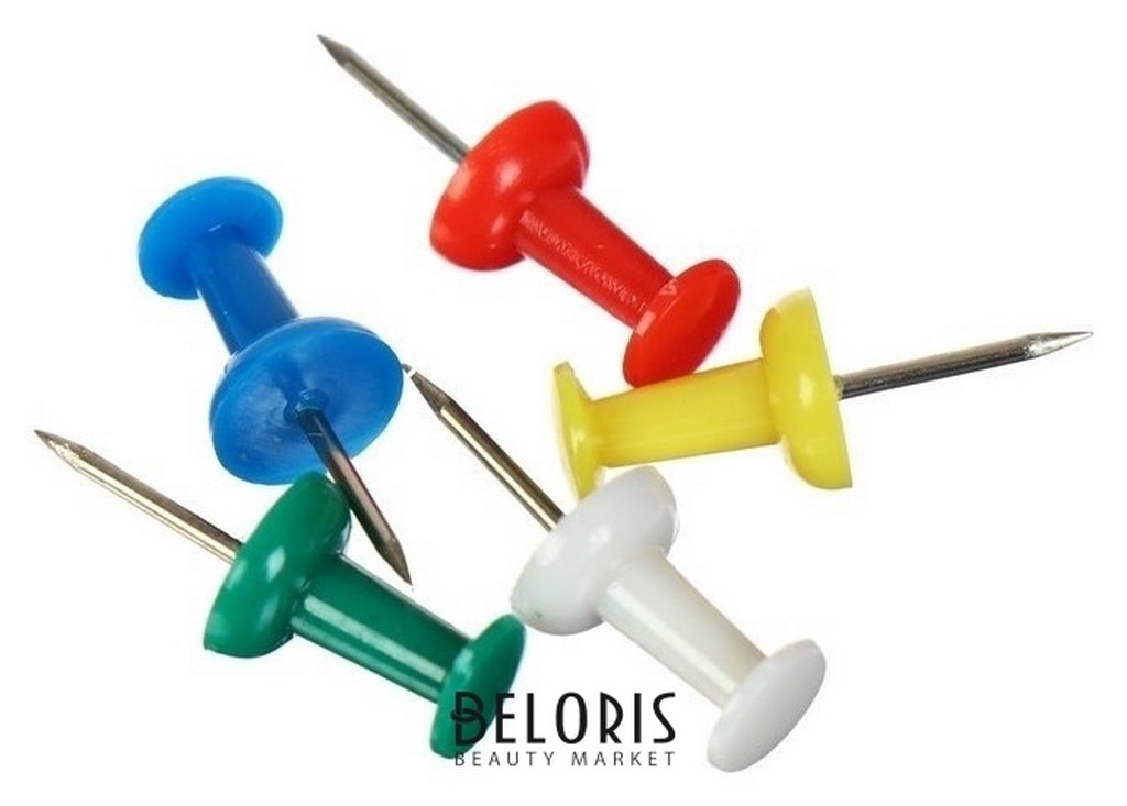 Кнопки-гвоздики канцелярские  50 шт/уп, цветные deVENTE