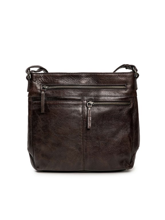 Сумка женская Dr.Koffer 28х26х7см см, нат.кожа коричневая