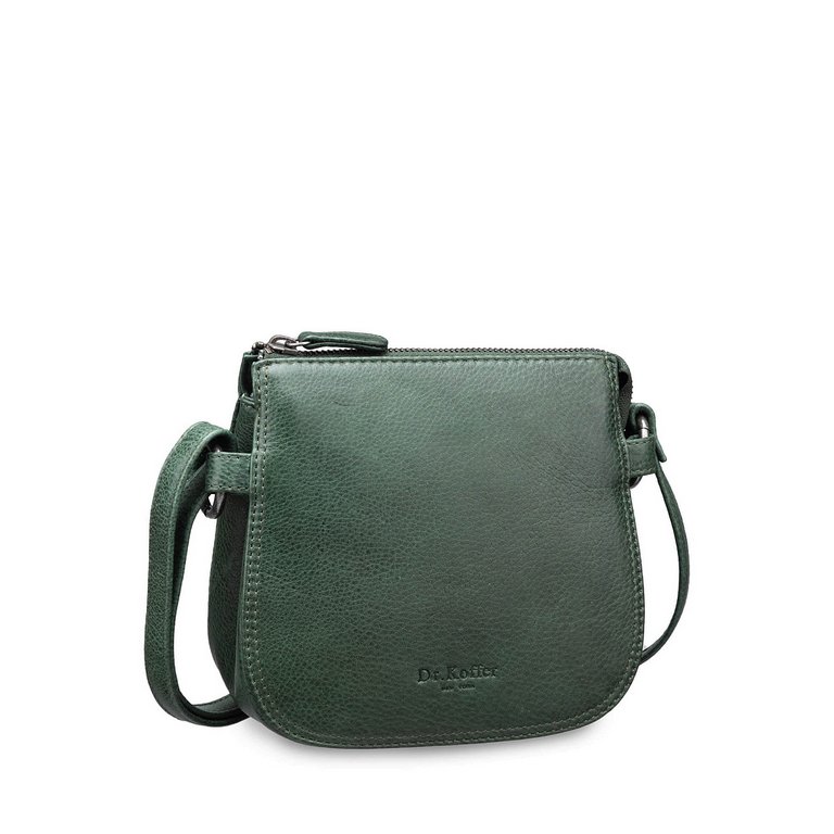 Сумка женская Dr.Koffer 18х16х7см см, нат.кожа зеленая