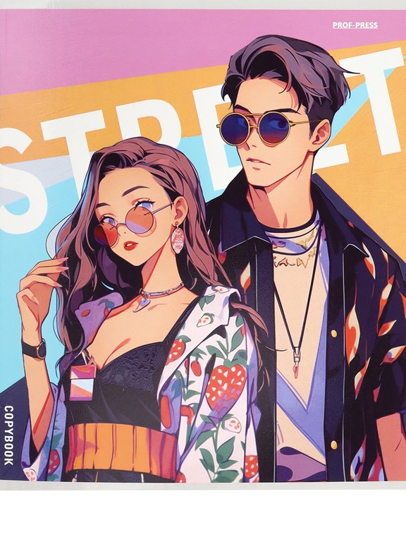 Тетрадь 48 лист кл. А5 на скрепке Prof-Press "СОВРЕМЕННЫЕ ПАРЫ" цвет. мелов. обл., твин-лак