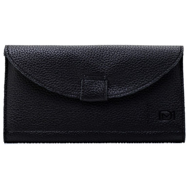 Портмоне D.Morelli женское "Монтана" конверт большое, нат.кожа, черное