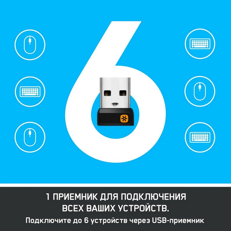 Мышь оптическая беспроводная Logitech M705 черный/серый