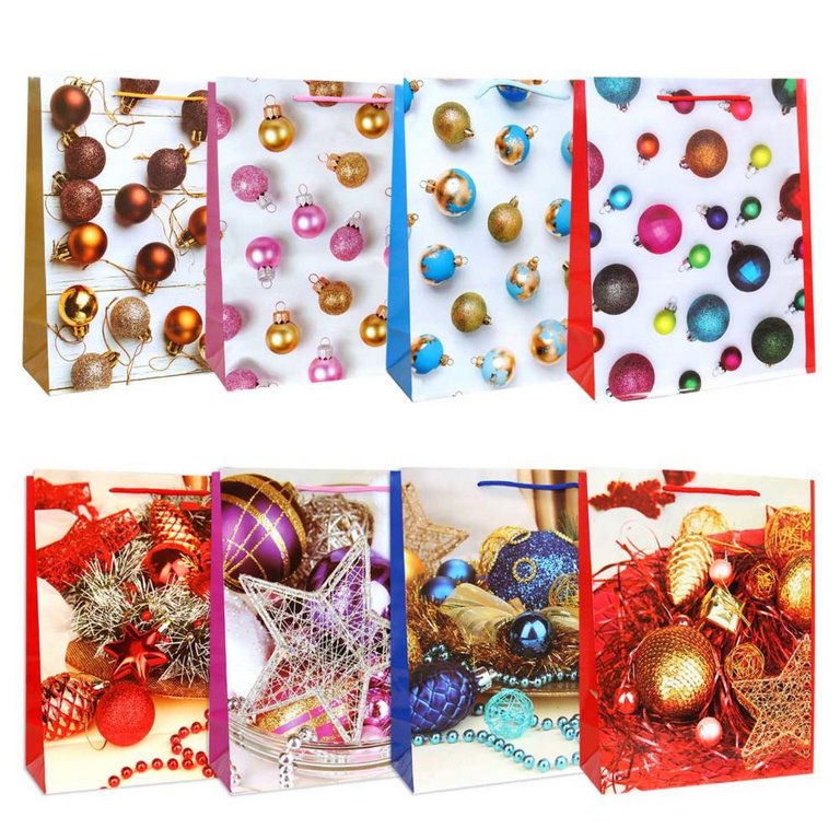 Пакет бумажный НГ 18*23см ламиниров. "Новый год" (ассорти)