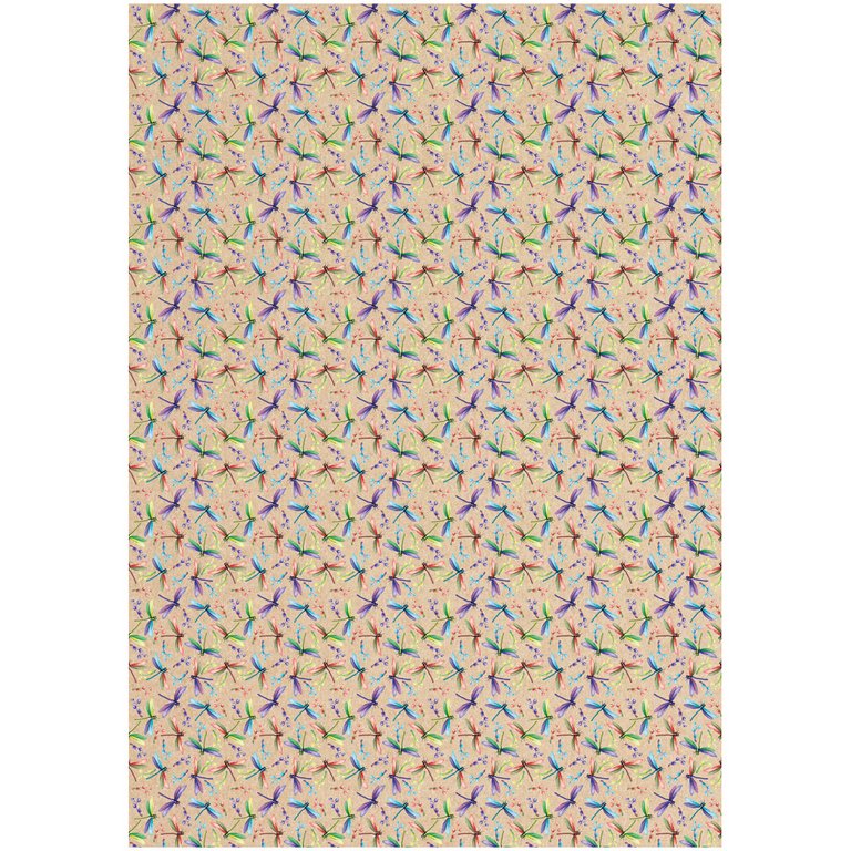 Бумага упаковочная 70*100см крафт в рулоне (ассорти) "Крылатые созданья"