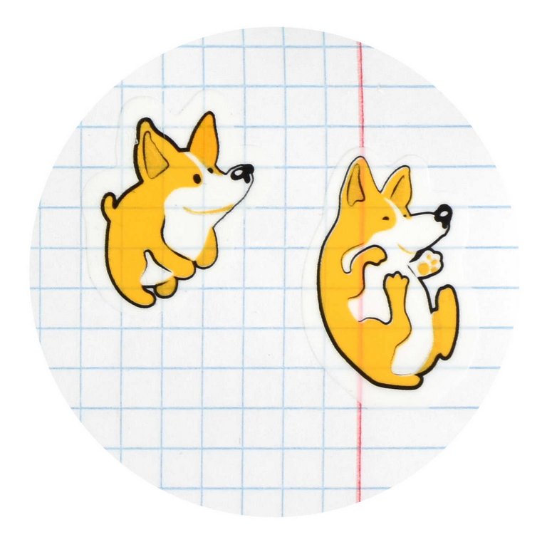 Закладки стикеры "Корги" 160 шт/уп пластик.