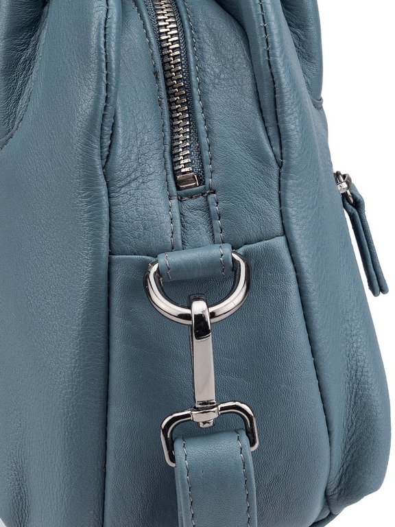 Сумка женская Dr.Koffer 28х19х13см см, нат.кожа голубая