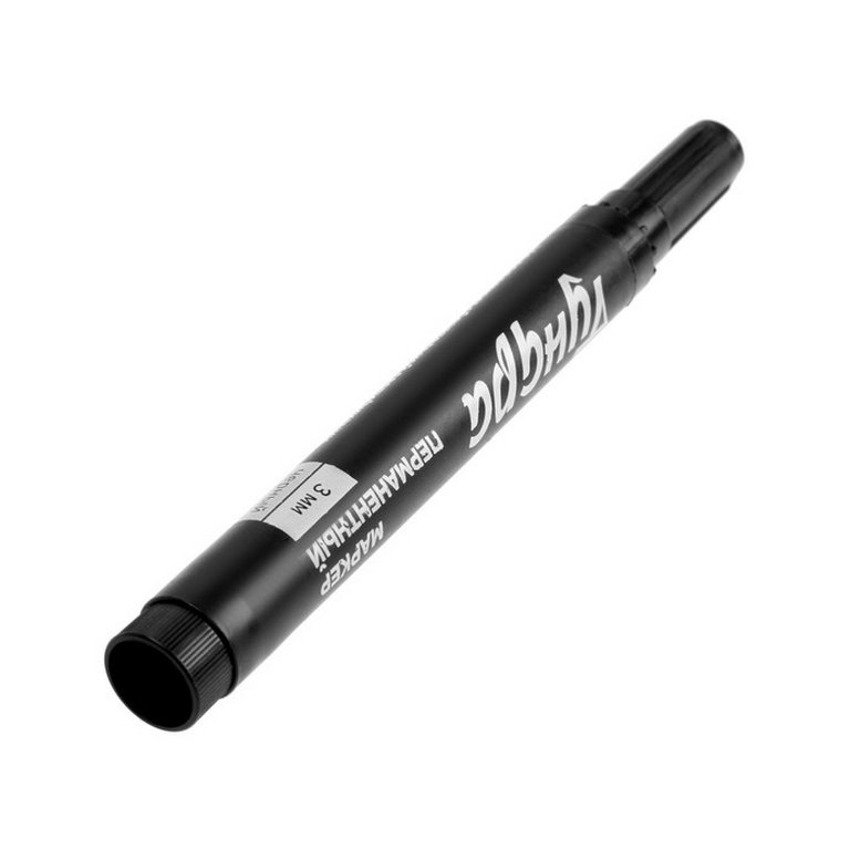 Маркер перманентный  3 мм ТУНДРА круглый, черный