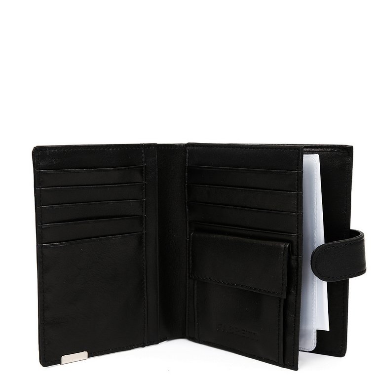 Портмоне FABRETTI мужское, нат.кожа, 12*14*3см, черный