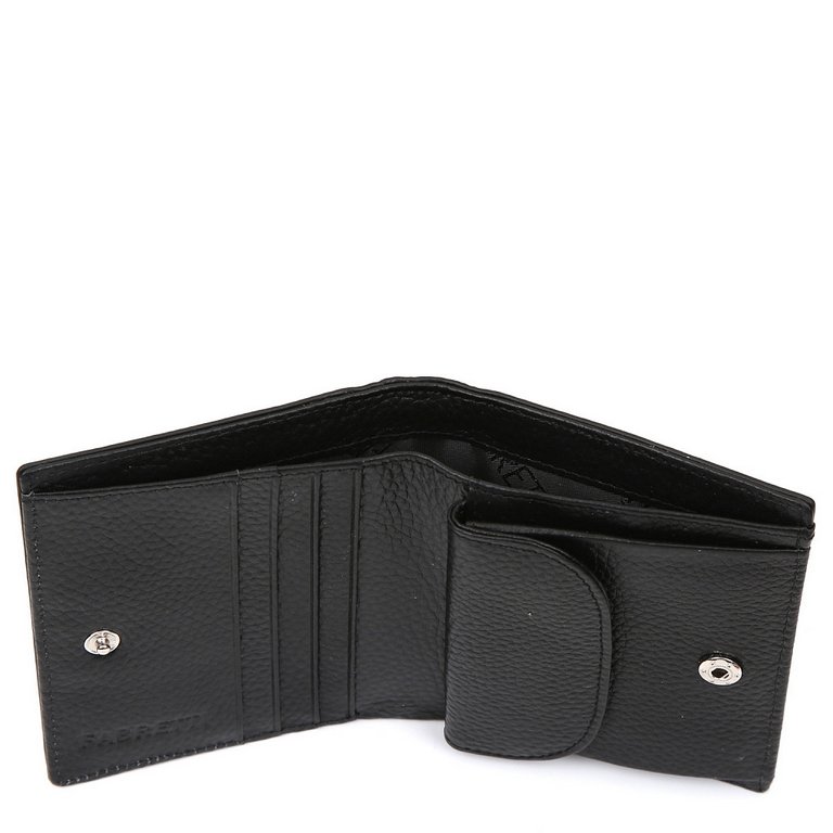 Портмоне FABRETTI женское, нат. кожа, 11*10*3см, черный