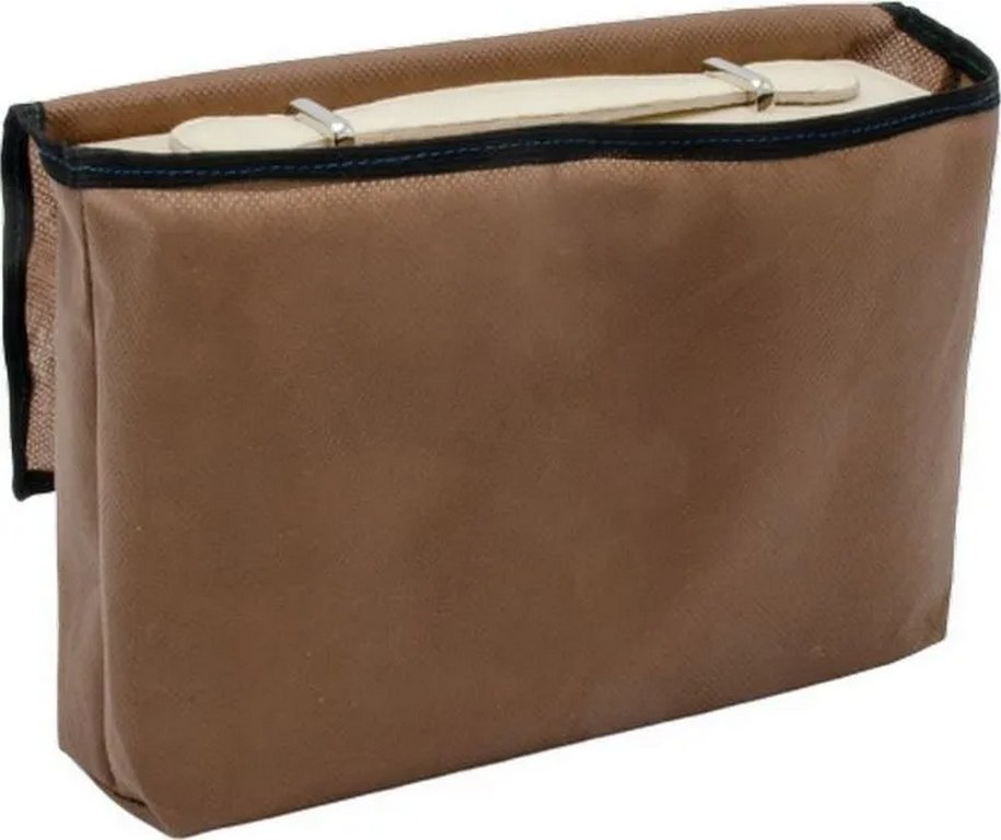 Несессер подарочный "Дипломат" футляр из кожи с худож. выжиганием, приборы на 3 персоны, бежевый