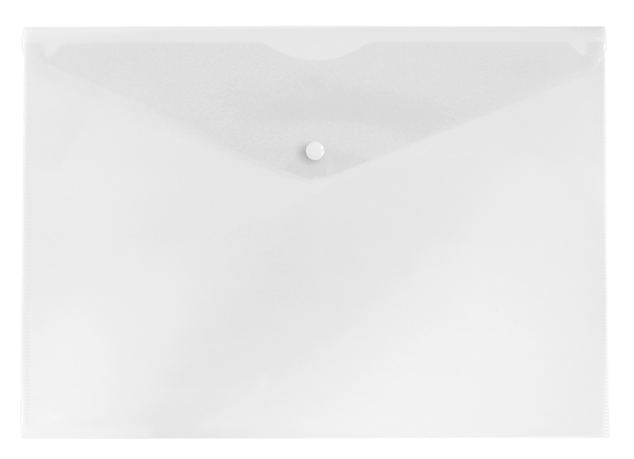 Папка-конверт на кнопке A4 пластик 0,15 мм ассорти Бюрократ