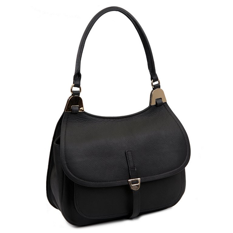 Сумка женская FABRETTI 29*23*10см, нат. кожа, черный