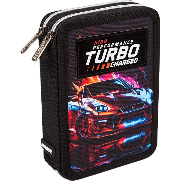 Пенал 2 отд. для мальчика deVENTE "Turbo" 21*14*5,2 см. (ткань)