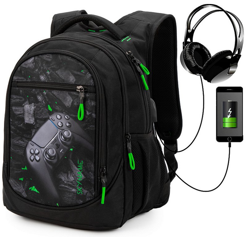 Рюкзак школьный для мальчика SkyName "Джойстик" 40*28*20 см