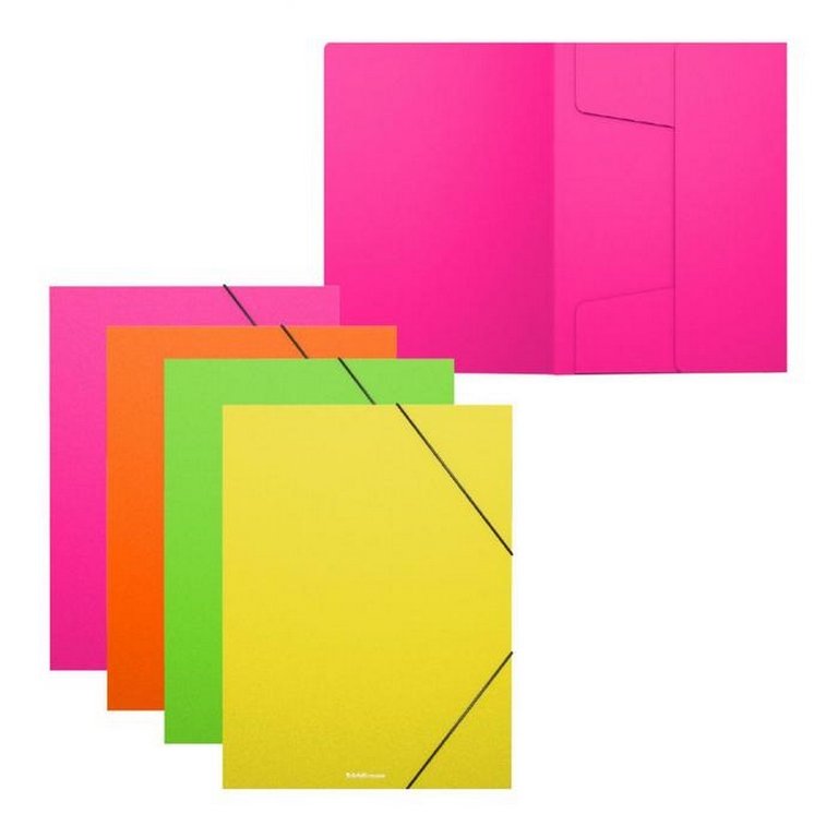 Папка на резинке А5+ пластик Erich Krause Matt Neon, цв. ассорти
