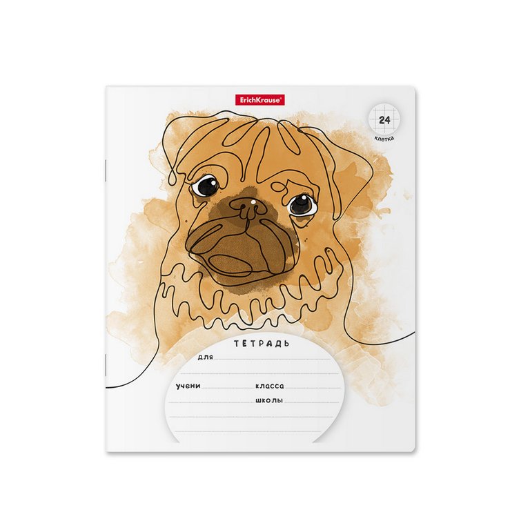 Тетрадь 24 лист кл. А5  "Дружок" 5 видов