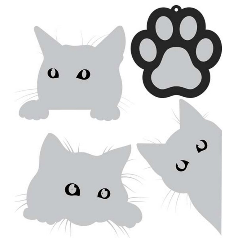 Светоотражатель (набор наклеек) "Kitten" 65x55 мм, deVENTE