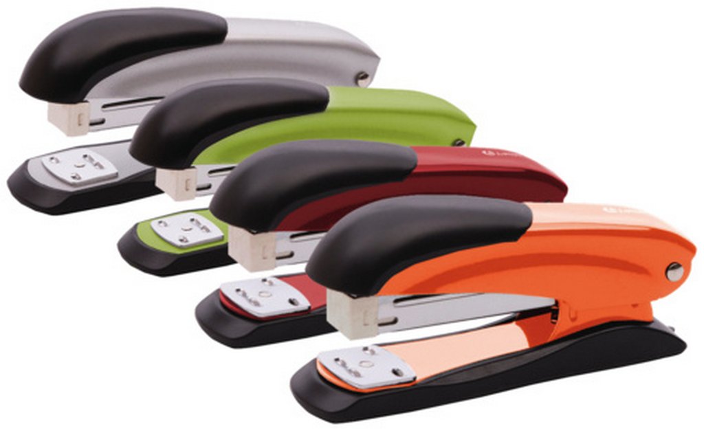 Степлер 24/6 до 30л металлический, Lamark Ulrich, синий с антистеплером