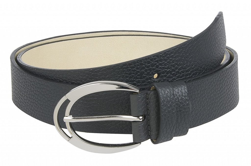 Ремень Alliance нат. кожа,  ширина 35мм, смок