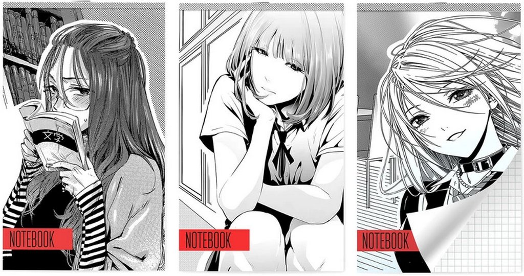 Блокнот А6  30л., 105*148 мм, на скрепке Lamark "Manga" клетка