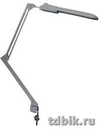 Светильник наст. "Трансвит Дельта 1+" серый (струбцина + подставка) люминесцентная лампа 11 W