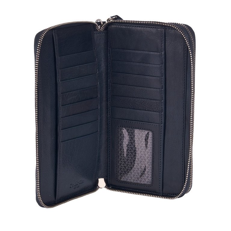 Портмоне Dr.Koffer 22*13 см нат. кожа, синий