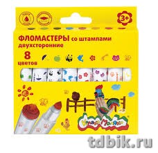 Набор фломастеров со штампами 8 цв. Каляка-Маляка (3+)
