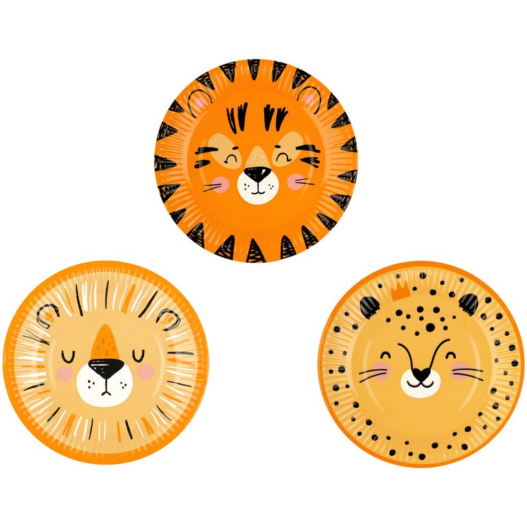 Тарелка картон d180  6 шт/уп "Wild cats" MESHU