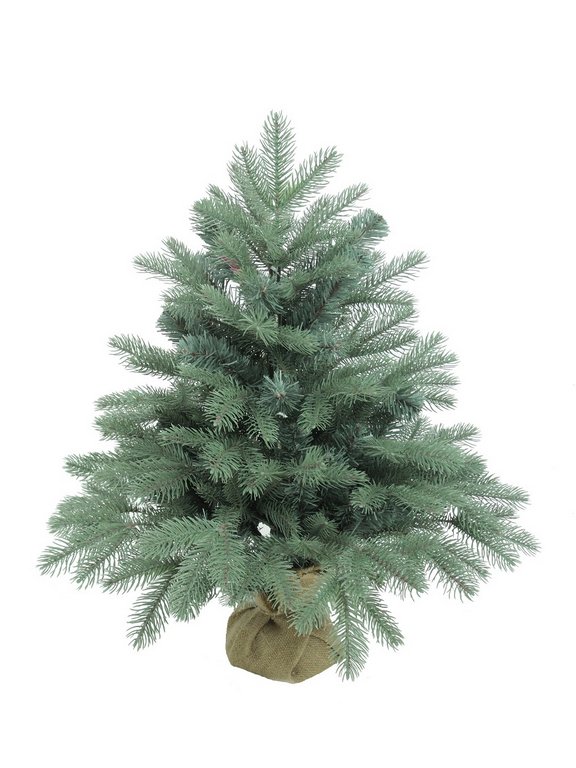 Ель декоративная   0,60 м "Anson Blue" в мешке (литые побеги + ПВХ, 91 ветка, 8 ярусов, d=60см)