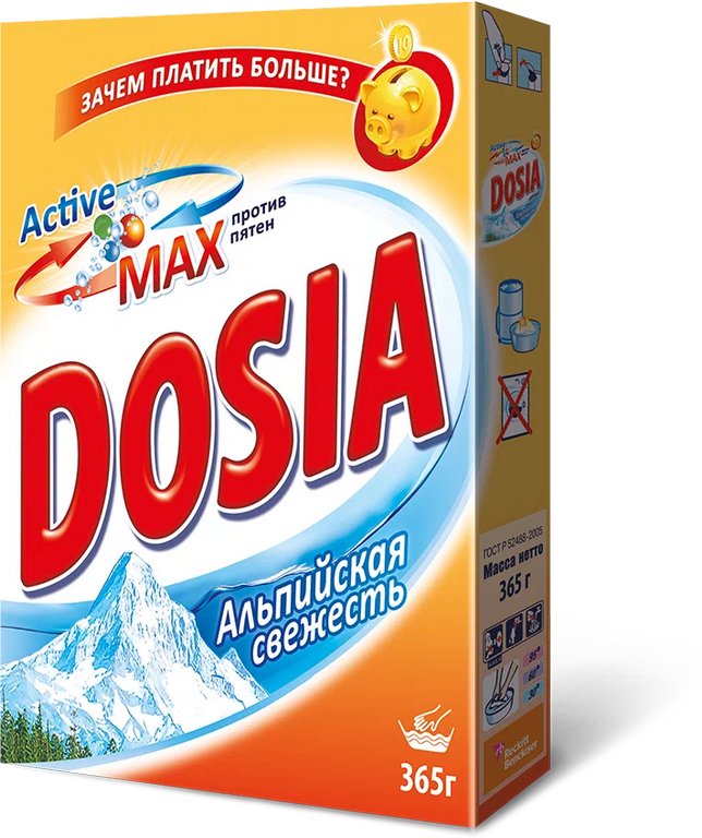 Стиральный порошок Dosia для ручной стирки 365 г.