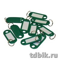 Брелок для ключей длина 50 мм, инфо-окно 35*15 мм, цвет зеленый