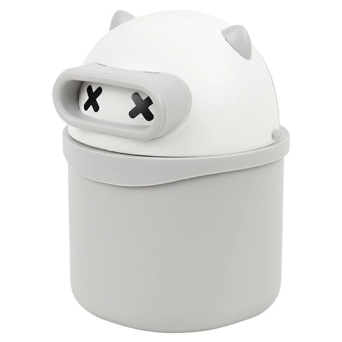 Корзина для мусора настольная светло-серая Darvish