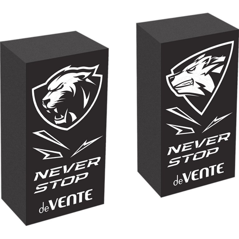 Ластик deVENTE "Never Stop" 50*28*7 мм, прямоугольный, черный