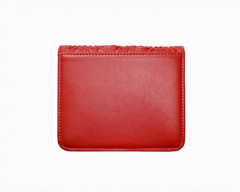 Портмоне D.Morelli женское "Энжи" мини, нат.кожа, красное