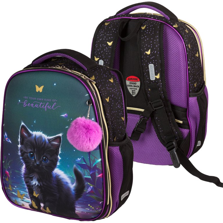 Рюкзак каркасный для девочки deVENTE "Choice Lite. Beautiful Cat" 29*38*17 см., разноцветный