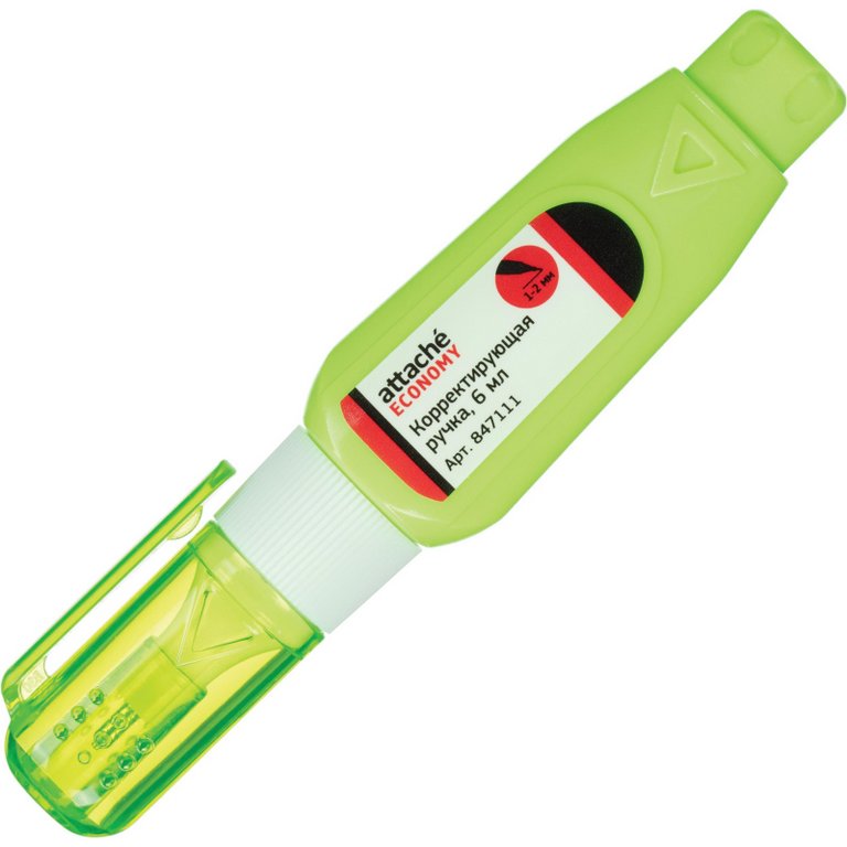 Корректирующая ручка метал. узел  6 мл., Attache Economy