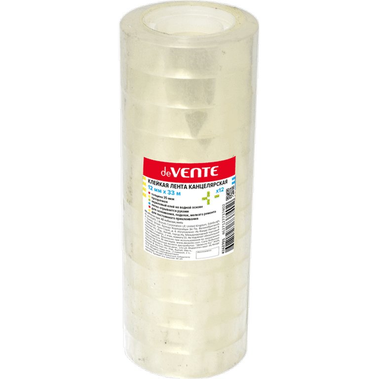 Скотч прозрачный 12 мм *33 м, 35 мкм deVENTE
