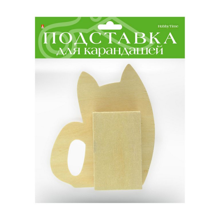 Изделие для декорирования Подставка под карандаши "Котик" 13*11,5*5 см (дерево) HobbyTime