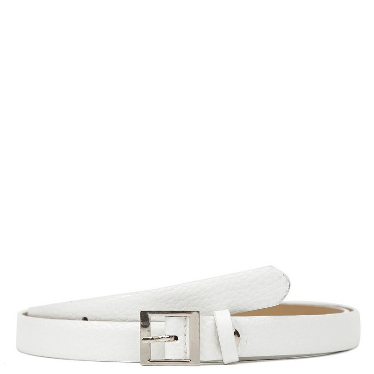 Ремень FABRETTI женский, натуральная кожа, размер 120, белый