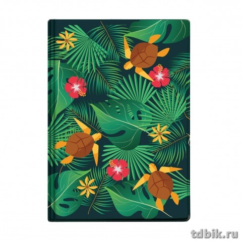 Обложка для паспорта с блеском 134*188мм Черепахи