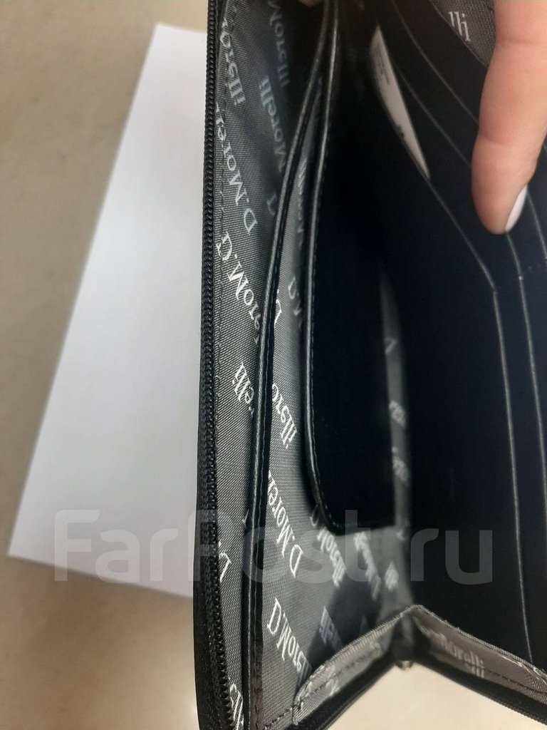 Портмоне D.Morelli "Модерн" с RFID-защитой, нат.кожа, цвет черный