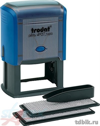 Датер самонаборный 4 стр. 50х30 мм 2 кассы Trodat месяц буквами