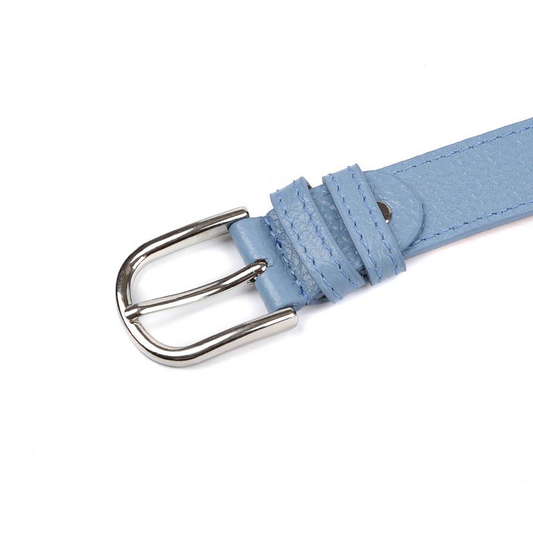 Ремень FABRETTI женский, натуральная кожа, размер 120, голубой