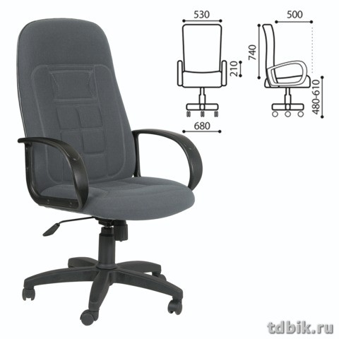 Кресло руководителя Chairman СН-727 Универсал (ткань, серое) до 120 кг