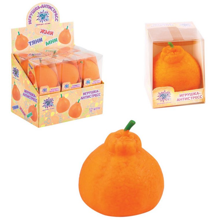 Мялка "Мандарин" 6*9 см цв. оранжевый JOLLY JOT