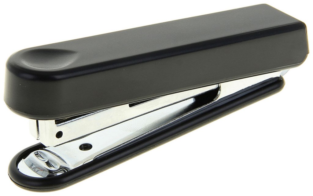 Степлер № 10 до 15л Erich Krause, цв. черный с антистеплером (глубина 51мм)