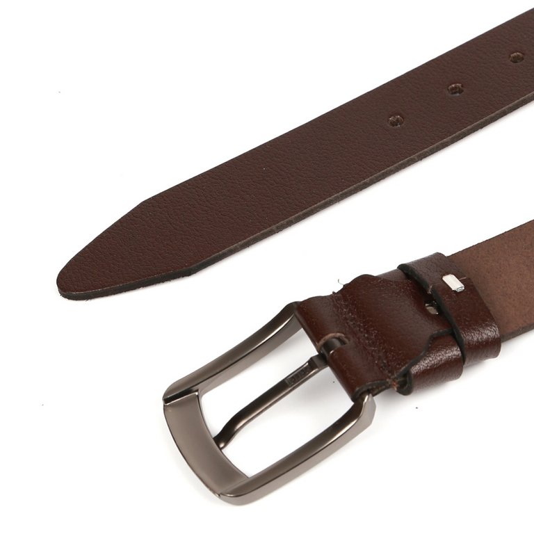 Ремень FABRETTI мужской, натуральная кожа, размер 125, коричневый