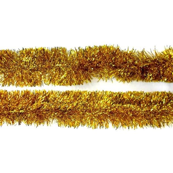 Мишура d  90мм, длина 2м цвет золотой